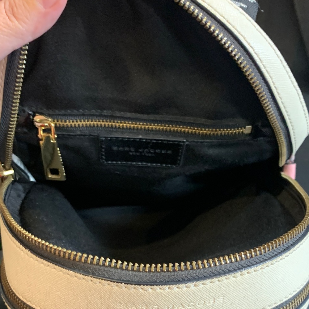 Marc Jacobs Black and Pink Backpack with Gold Accents - Picture 7 of 8
